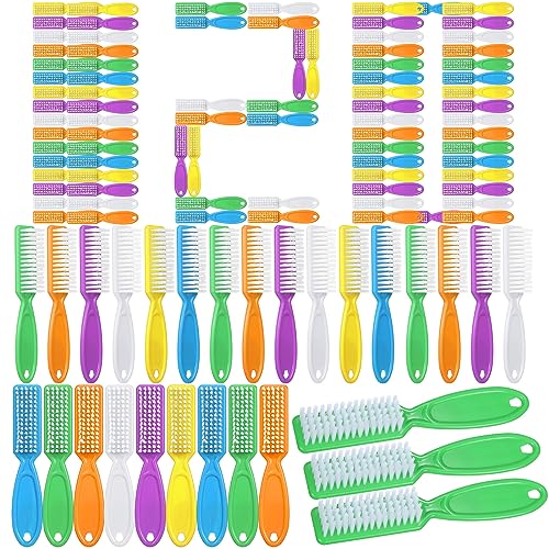 Nail Brush for Cleaning Fingernails - Neon Handle, Pack of 120, Versatile & Durable