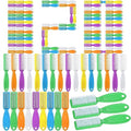 Nail Brush for Cleaning Fingernails - Neon Handle, Pack of 120, Versatile & Durable