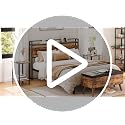 Queen Size Headboard with Outlets & USB Ports, Rustic Brown & Black, Adjustable Storage Rack