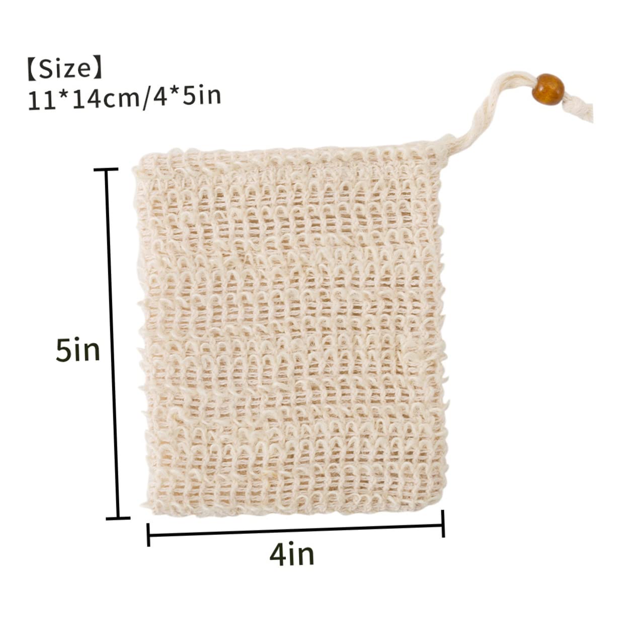 Beatifufu 4 Pcs Drawstring Soap Foaming Bags Multipurpose Net Bags for Bar Soap African Net Sponge Design for Exfoliating and Foamingbathroom and Shower