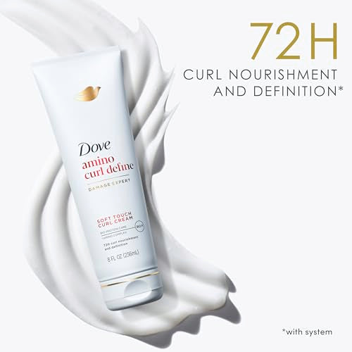 Dove Curl Cream Amino Curl for Curly, Coily Hair with Bio-Protein Care Technology + Amino Complex 8 Fl Oz