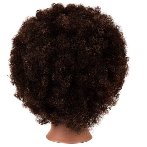 Morris Mannequin Head With 100% Human Hair Curly Hair Training Head Manikin Head Cosmetology Doll Head for Hairdresser Girls Practice Styling Braiding with Clamp Stand (SY)