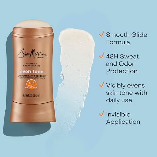 SheaMoisture Antiperspirant Deodorant Stick Pack of 4 2.6 oz - Vitamin C & Niacinamide