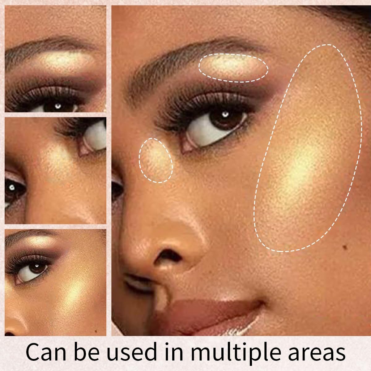 BARVENA Liquid Highlighter Wand，Liquid Highlighter Makeup Wand For Luminous, Glowing Skin, Buildable Formula, Vegan & Cruelty-Free Highlighter stick (Blooming Pink)