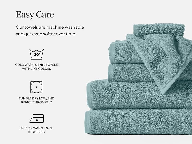 Coyuchi Organic Cotton Bath Sheet - Shadow 35" x 65" Natural & Plush