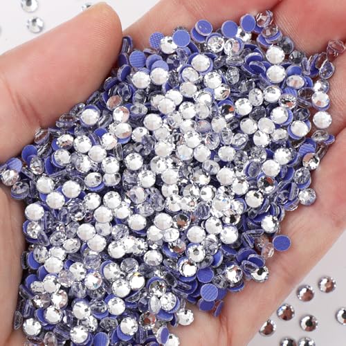 NCB 14400 pcs Clear Crystal Hotfix Rhinestones SS16 for Clothes & Crafts, Iron-On Flatback Gems