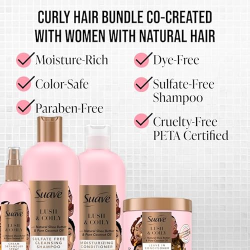 Suave Professional for Natural Hair Cream Detangler Spray 10 oz (Pack of 2)