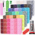 36 Colors Resin Rhinestone Bedazzling Kit with 160,000 Pcs and Jewelry Glue