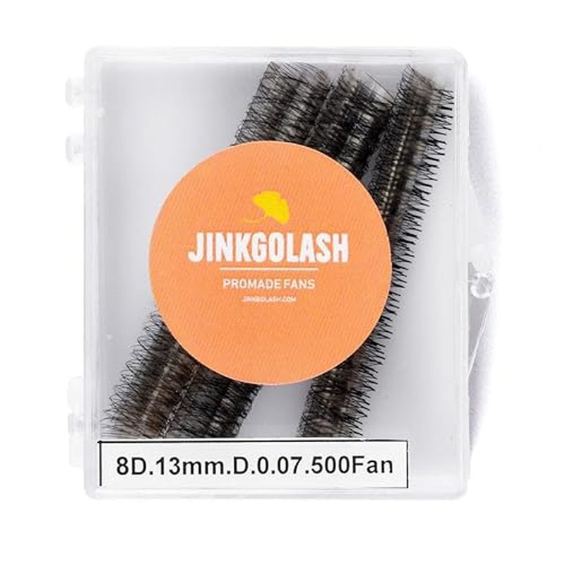500 Eyelash Extension Promade 4D to 16D Not Premade, Ultra Lash Fans 0.03/0.05/0.07mm Thickness, C D Curl Lashes, 8 - 16mm Length for Easy Volume Individual Eyelash Extensions Clusters DIY(8D-0.05-C (9mm))