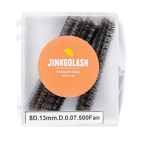 500 Eyelash Extension Promade 4D to 16D Not Premade, Ultra Lash Fans 0.03/0.05/0.07mm Thickness, C D Curl Lashes, 8 - 16mm Length for Easy Volume Individual Eyelash Extensions Clusters DIY(8D-0.05-C (9mm))