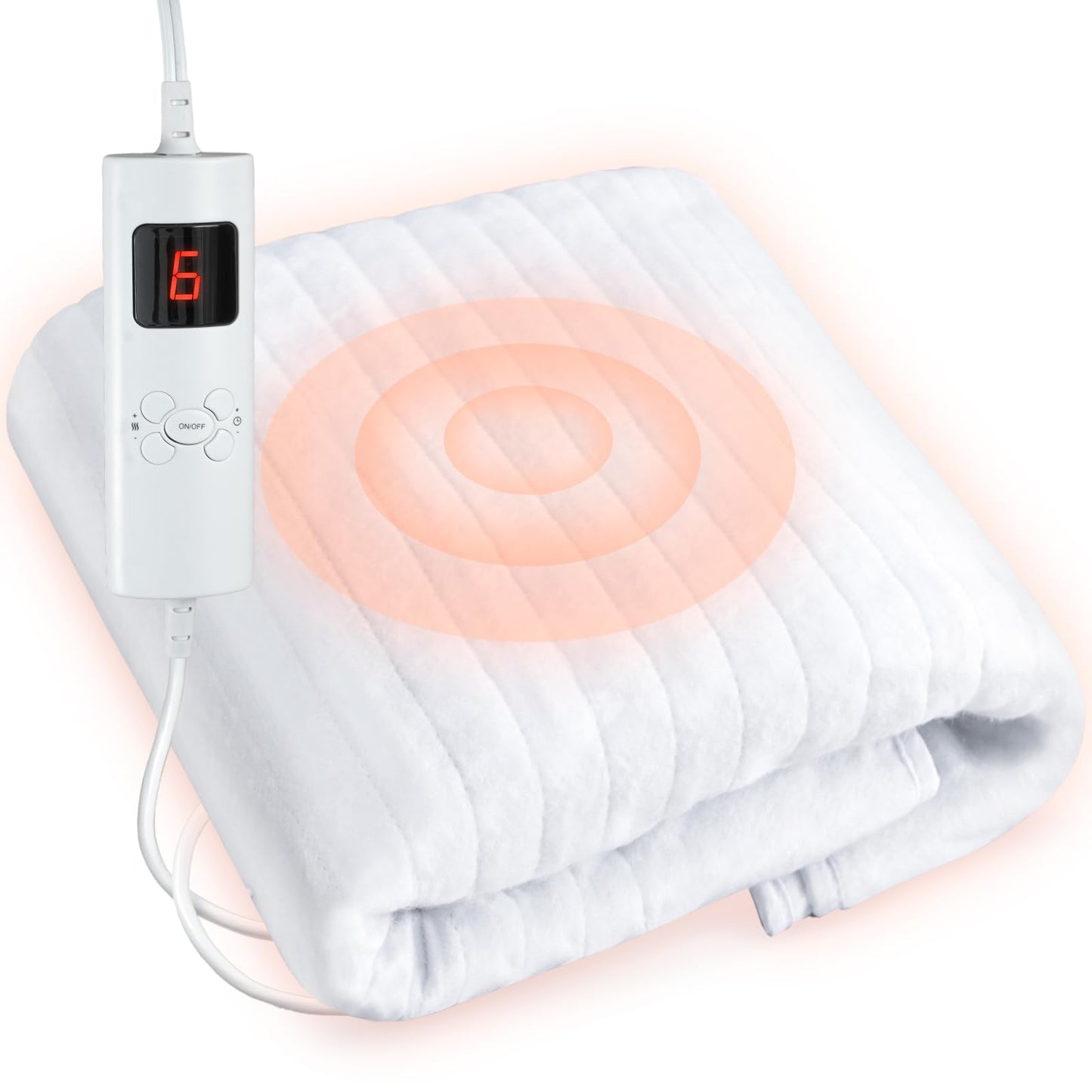 Massage Table Warmer Pads 9 Heat Settings Electric Heating Pad (72.8" x 30"), Digital Heat Control Pad, Heated Mattress Pad w/Overheat Protection for Massage Bed & Spa,White Bed Warmer