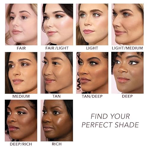 T.C.E. Super Coverage Serum Full Coverage Foundation Makeup for Mature Skin ? Hydrating Formula w/Peptides ? Full Coverage Makeup ? Clean, Vegan, Cruelty-Free - 60 Day Supply - (Tan/Deep)