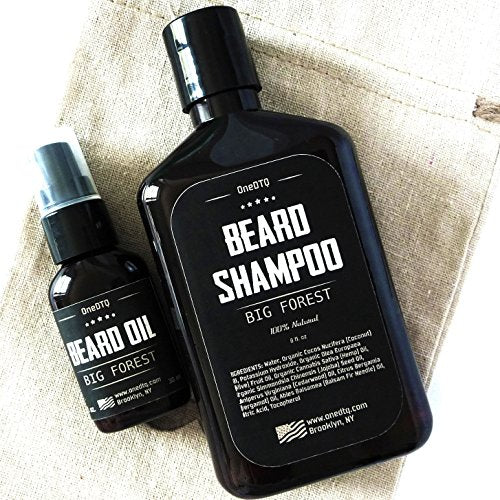 Natural Beard Growth Shampoo - Organic Facial Hair Wash for Men 9oz