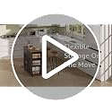 Kitchen Island Cart with Storage and Charging Station - Black and Walnut