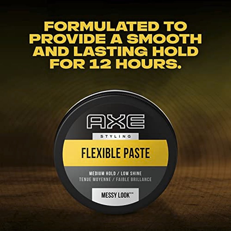 AXE Styling Flexible Hair Paste Urban Messy Look for An Instant Texture Boost Hair Styling Made Easy 2.64 oz,(Pack of 4)