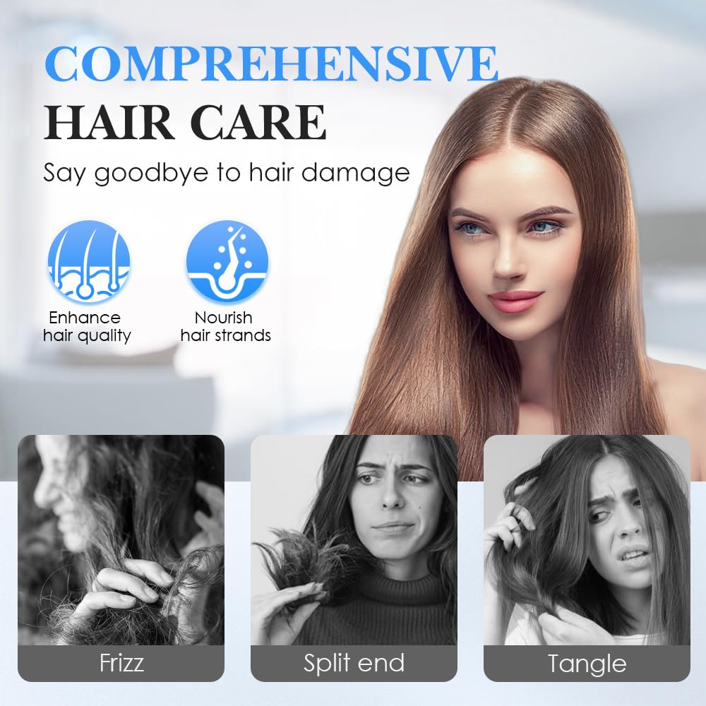 Keratin Revitalizing Cream, 2025 New Keratin Hair Straightener Cream, Keratin Boost Hair Smoothing Moisture Deep Conditioner for Women, Leave in Conditioner for Dry Damaged Hair (2Pcs)