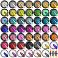 SAVILAND 48-Color Chrome Nail Powder Set with Application Sponge Sticks - 08-48PCS