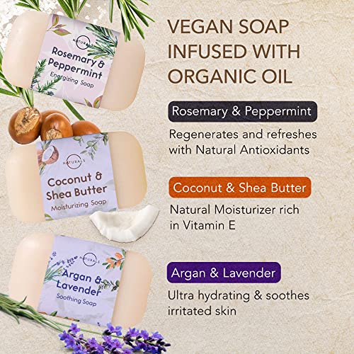 O NATURALS. Natural Soap Collection and Green Tea Soap Collection Bundle. Two 6 packs 4 ounce Each Bar