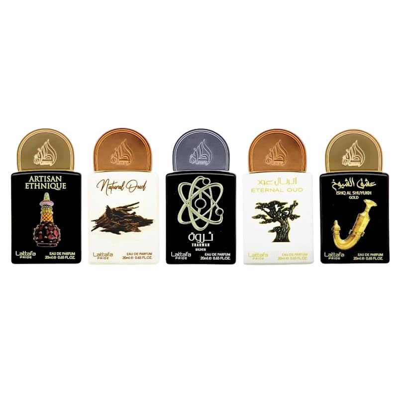 Lattafa Gift Set Collection – 5x 20ml EDPs, Long-Lasting Arabian Fragrance