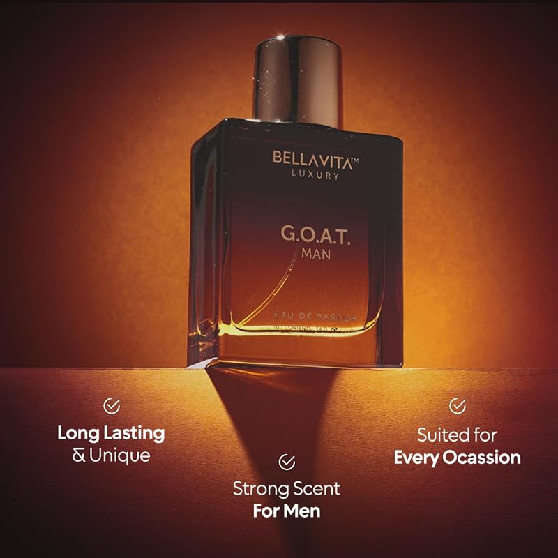 Men's Luxury G.O.A.T Eau De Parfum – Bergamot, Lavender & Patchouli Long-Lasting Cologne