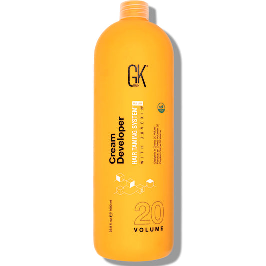Global Keratin GK HAIR Professional Hair Creme 20 Volume Developer 33.8 Fl Oz for Hair Coloring Bleach - High-Performance Long Lasting Semi-Permanent Hair Color Toner Dye
