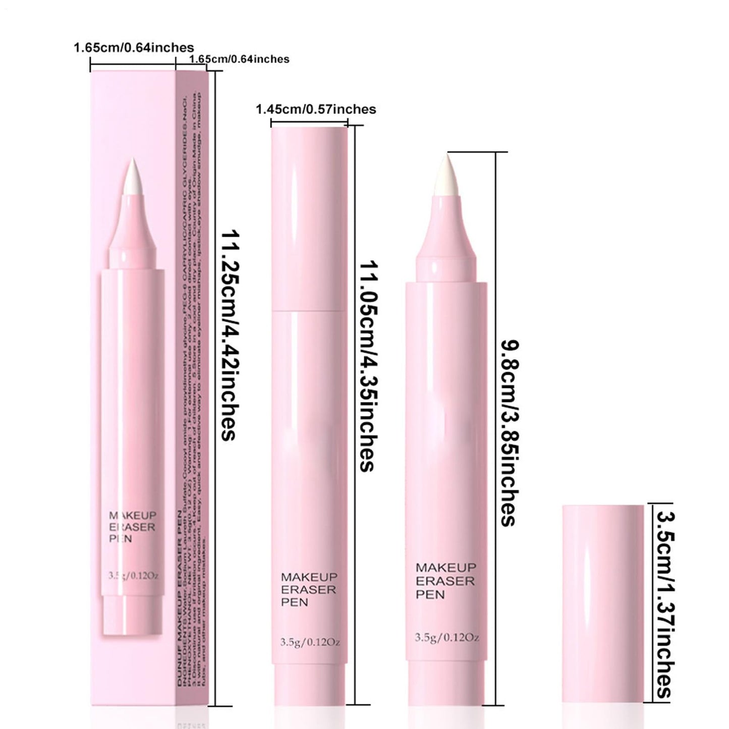 Eye Makeup Corrector - Natural Remover Pen, Precision Tip Tool | Quick Fix Stick with Gentle Formula for Mascara, Lipstick, Eyebrow Smudges, Ideal for Travel or Daily Touch-Up Applications