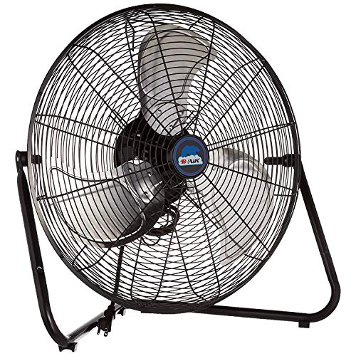 20-Inch Industrial & Home Garage Floor Fan with 3 Speed Settings, Tilt Adjustable, Metal Housing