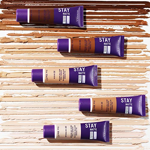 Rimmel London Stay Matte Liquid Mousse - 201 Classic Beige - Foundation,Lightweight,Shine Control,Oil-Free,1oz,(Pack of 2)