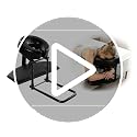 Adjustable Massage Headrest for Bed with Armrest Support - Black