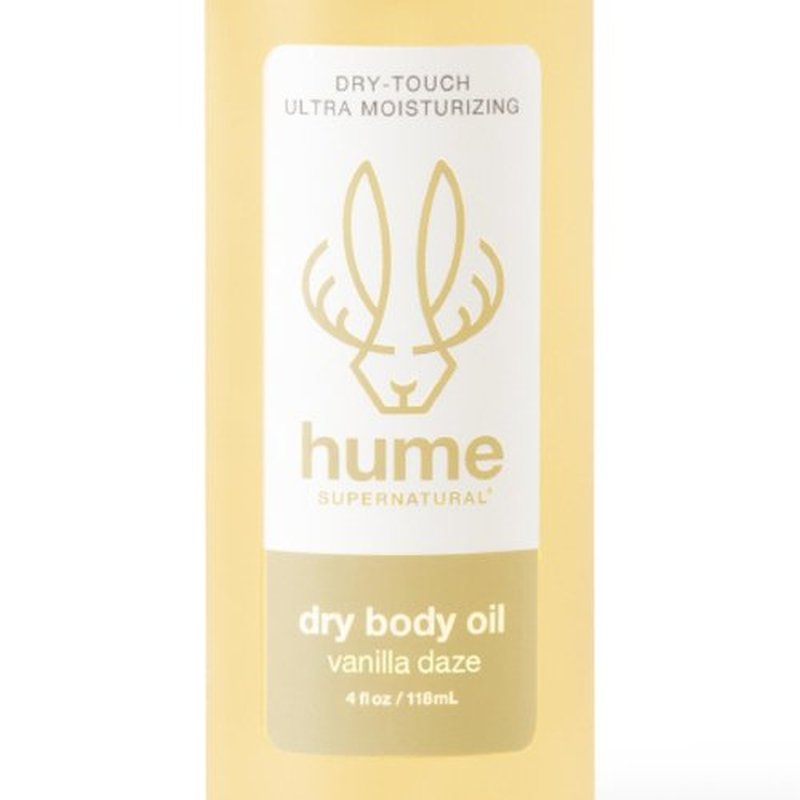 HUME SUPERNATURAL Dry Body Oil Spray - Moisturizing Oil for Dry Skin, After Shower Body Oils for Women and Men, Nourishing, Hydration, Glow, Vanilla Daze, 1-Pack