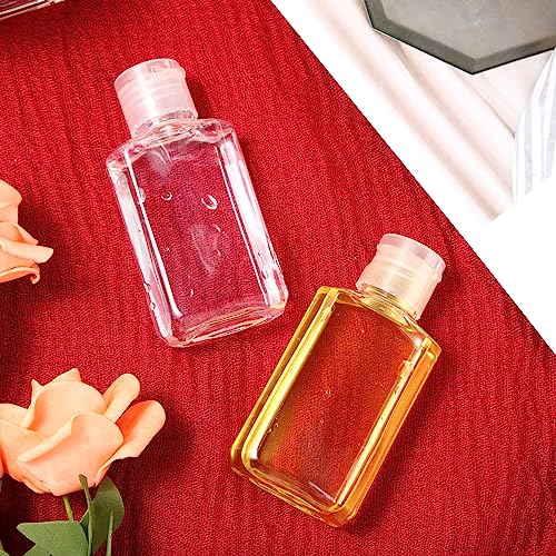 Tanlade 200 Pack 2 oz Empty Hand Sanitizer Bottles Bulk for Customization, Refillable PET Plastic Bottles with Flip Cap for Business, Events, Schools, Party Favors & DIY Liquids(Clear)