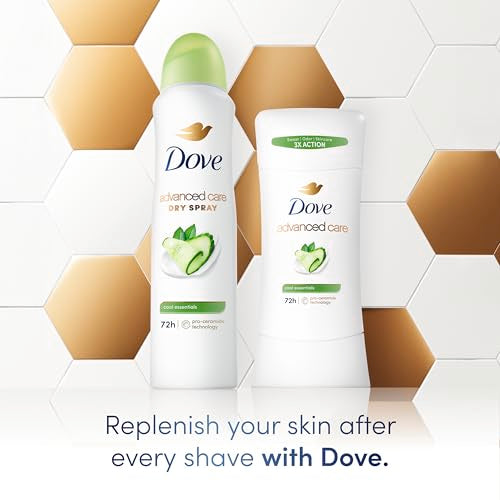 Dove Advanced Care Cool Essentials Antiperspirant Stick 2.6 oz Pack of 12 - Skin Repair & 72H Odor Control