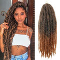 BYKSVIOC 8 Packs Marley Twist Braiding Hair 24 Inches Brown Afro Kinky Curl Variation 1B/30
