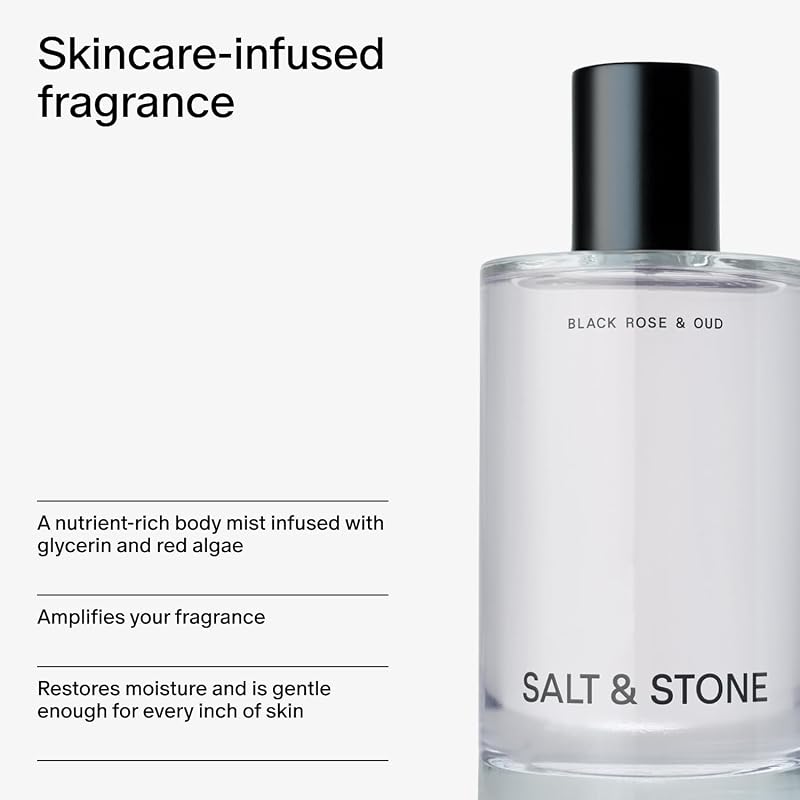 Salt & Stone Body Mist + Body Lotion Bundle Black Rose & Oud