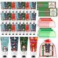 36 Set Christmas Hand Lotion Gift Bulk Christmas Hand Cream Travel Size Xmas Stocking Stuffers Holiday Mini Lotion with Organza Bag Greeting Card Party Supplies for Employee Coworkers Gifts