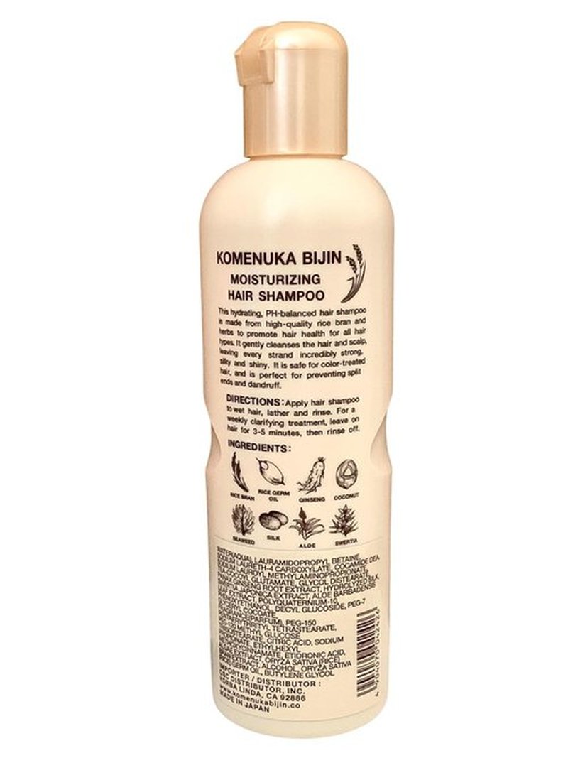 Komenuka Bijin Moisturizing Hair Shampoo and Hair Treatment / Conditioner, No PARABENS and SULFATES