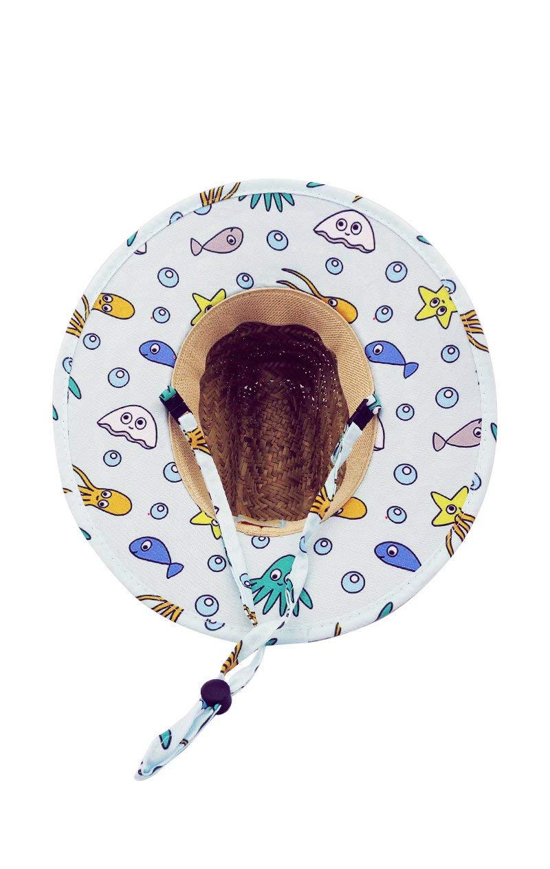Baby Sun Hat SPF 50+ 6–24 Months with Removable Chin Strap Octopus Variation