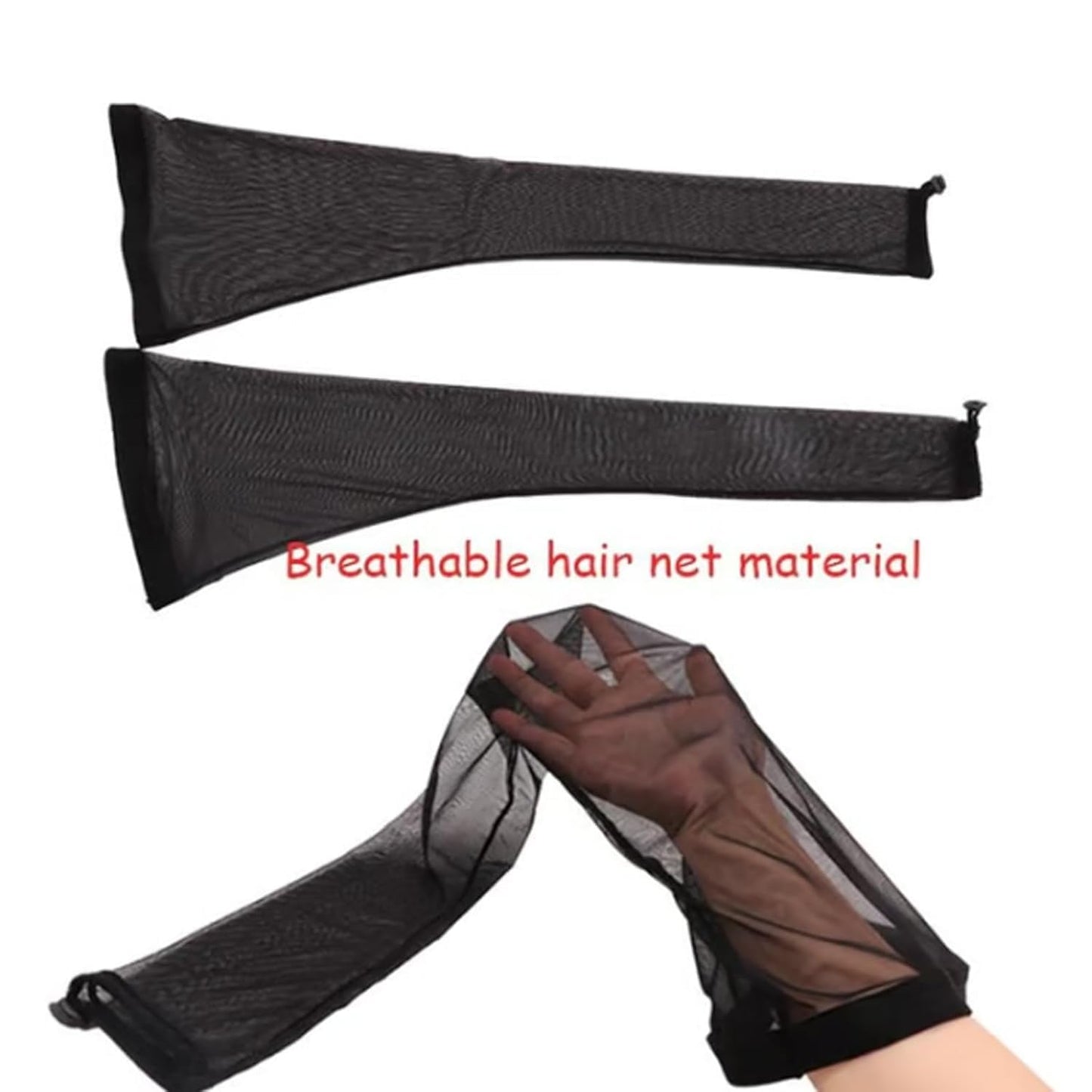 Hairweave Sleeve For Locs With Drawstring,Dreadlock Cap, Hair Weave Sleeve For Braids, Lightweight & Stretchable, Extra-Wide For Comprehensive Coverage, Band For Bun Faux Locs (Black)