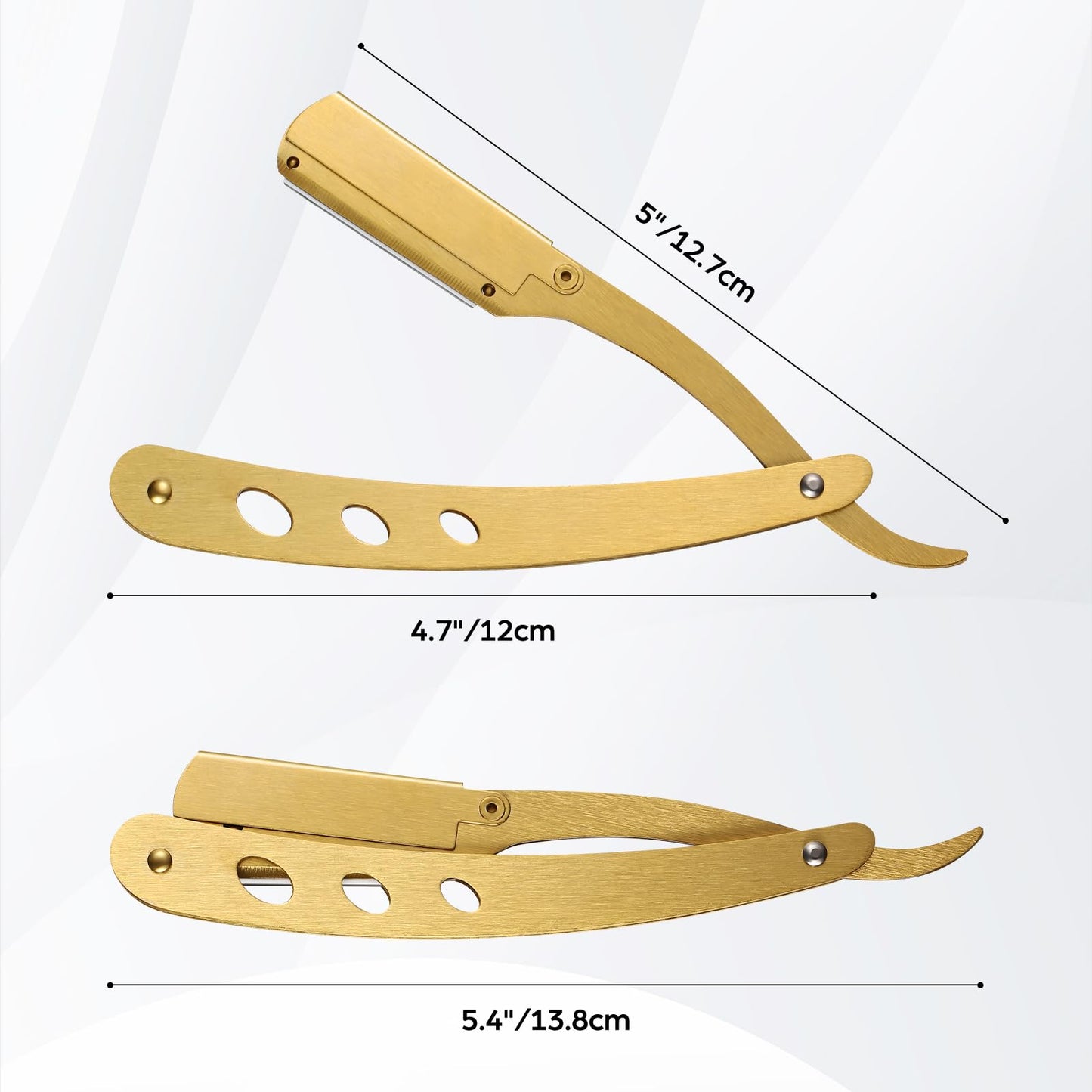 Wenshall Professional Black Gold Hair Scissors 6.89" Teeth Japanese Stainless Steel Multifunctional Salon Thinning Scissors Straight Shears Tools for Men Women Home Salon Barber