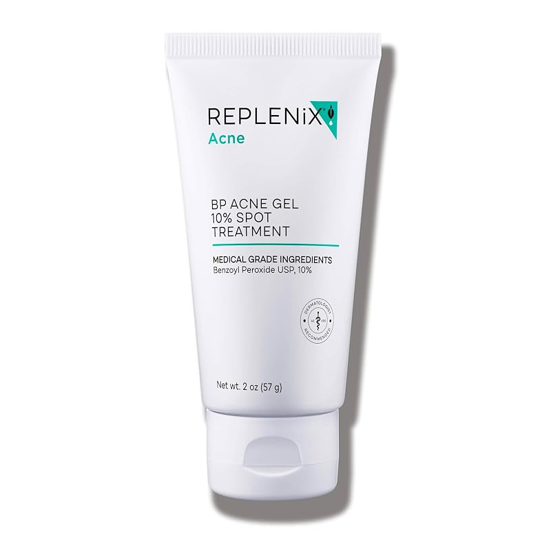 Replenix 10% BP Acne Gel – Medical-Grade Benzoyl Peroxide Spot Treatment (2 oz) – Variation: 10% Gel