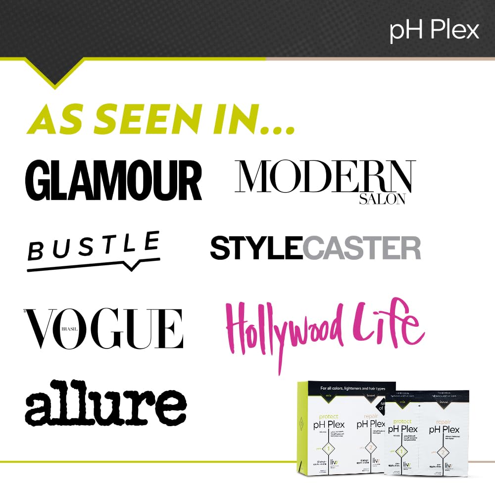 LIW pH Plex Steps 1&2 Protect & Repair Hair Care Treatment - Use with Home Hair Color & Bleach Products - Salon Quality Professional Results at Home - 1 Sachet of Steps 1 & 2