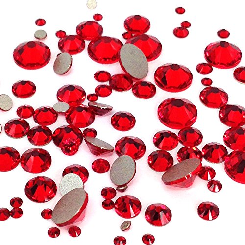 Light Siam Swarovski Crystal Flatbacks 144 pcs (Sizes ss5–ss30) – Loose Rhinestones