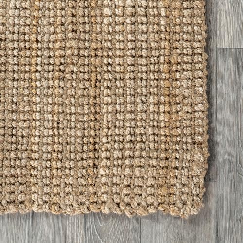 Natural Jute Handwoven Runner Rug - 2' x 8' Variation of Natural / 2'6" x 8'