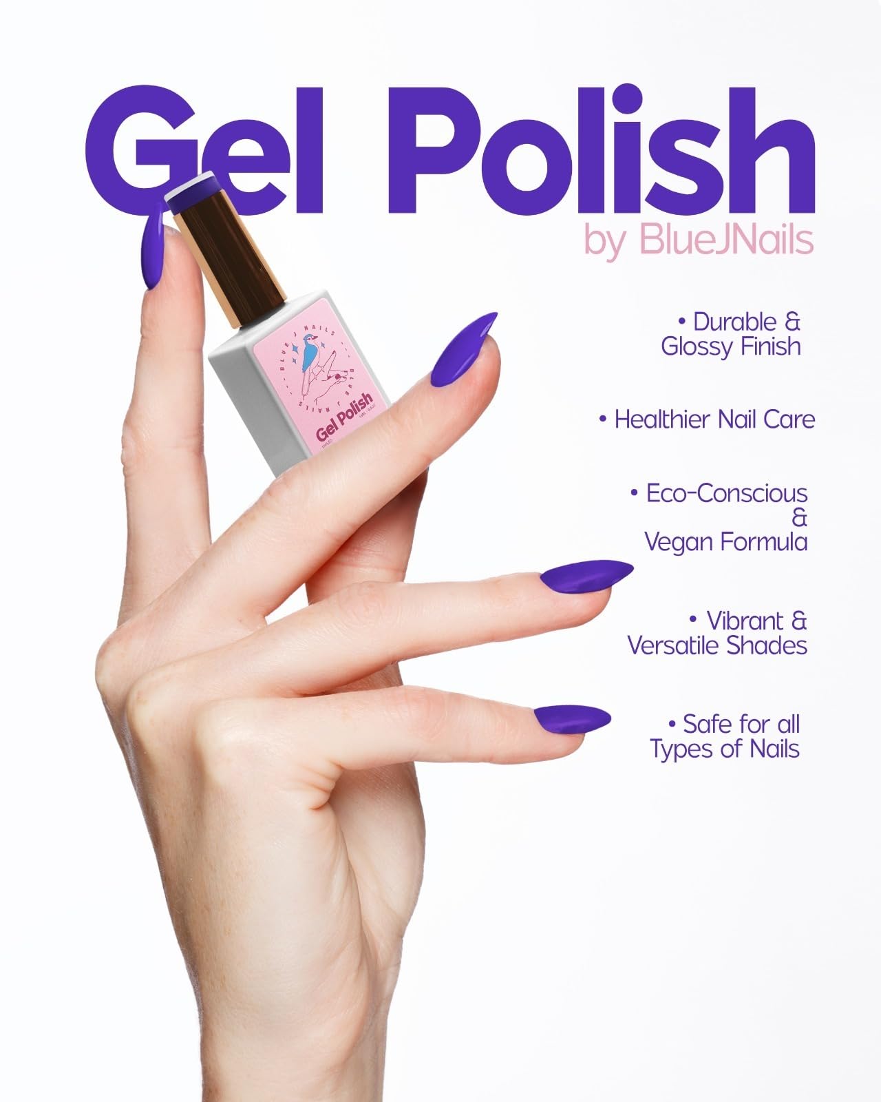 Gel Nail Polish for Long-Lasting Glossy Finish- Fingernail Polish for Salon-Style Manicure at Home- Achieve Professional Results with Vegan Nail Polish- Love Your Nails with Cruelty-Free Color- Pink