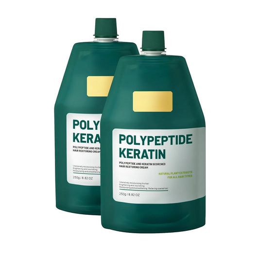 Peptide Keratin Hair Conditioner, Hair Nourishing Mask,Deep Conditioning Hair Mask,Hair Treatment for Lasting Shine and Smoothness for Dry Damaged Hair (2 Pcs)