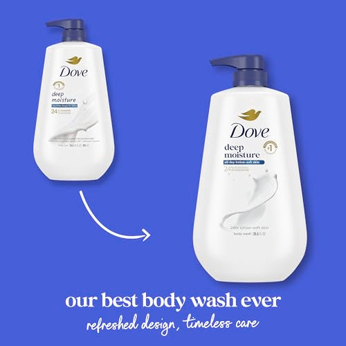 Dove Deep Moisture Body Wash 30.6 oz Pack of 3 – Sulfate-Free, Hydrating, Vegan