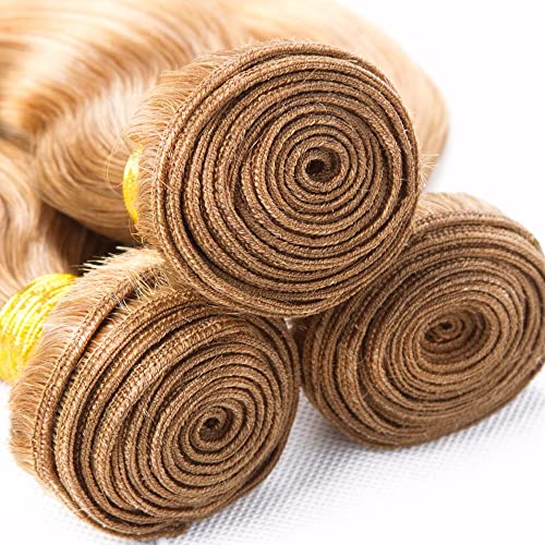 Brazilian Virgin Human Hair Body Wave Bundles 26 Inch P27/613 Honey Blonde - 3 Pack