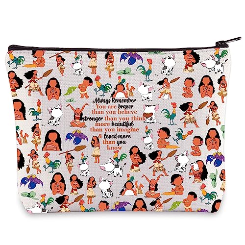 WZMPA Princess Ocean Cosmetic Bag Fairy Tales Fans Gift You Are Braver Stronger Beautiful Than You Know Ocean Makeup Zipper Pouch Bag (Always Ocean)