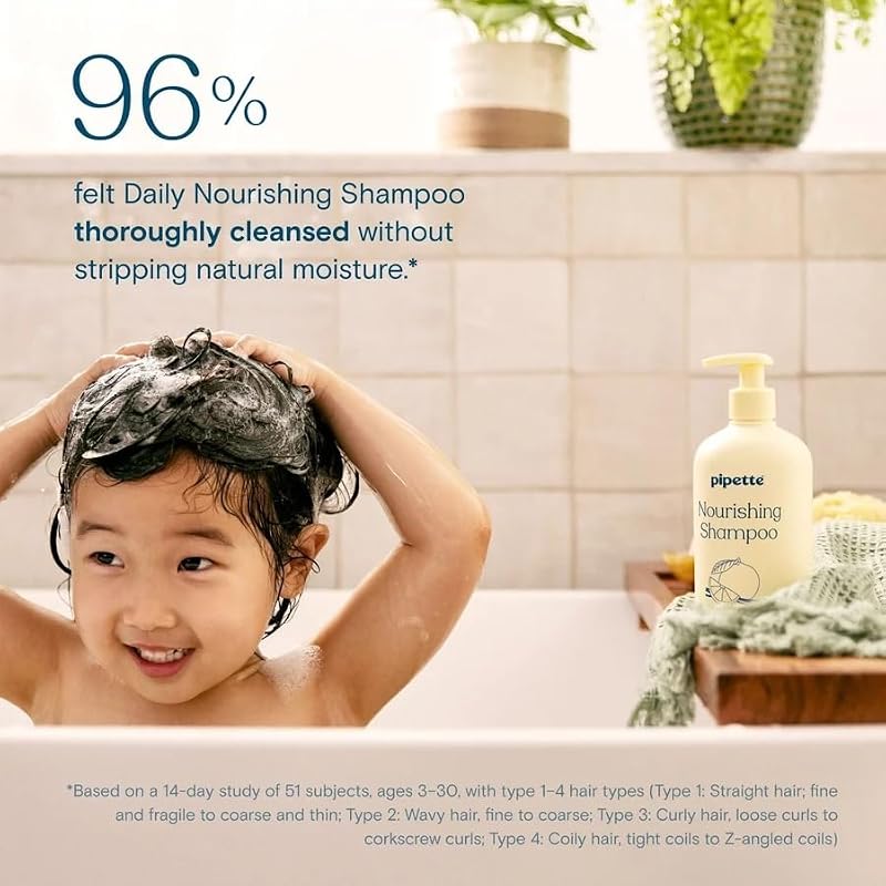 Kids Nourishing Shampoo & Conditioner Duo - Tear-Free, Moisturizing, Plant-Based for All Hair Types