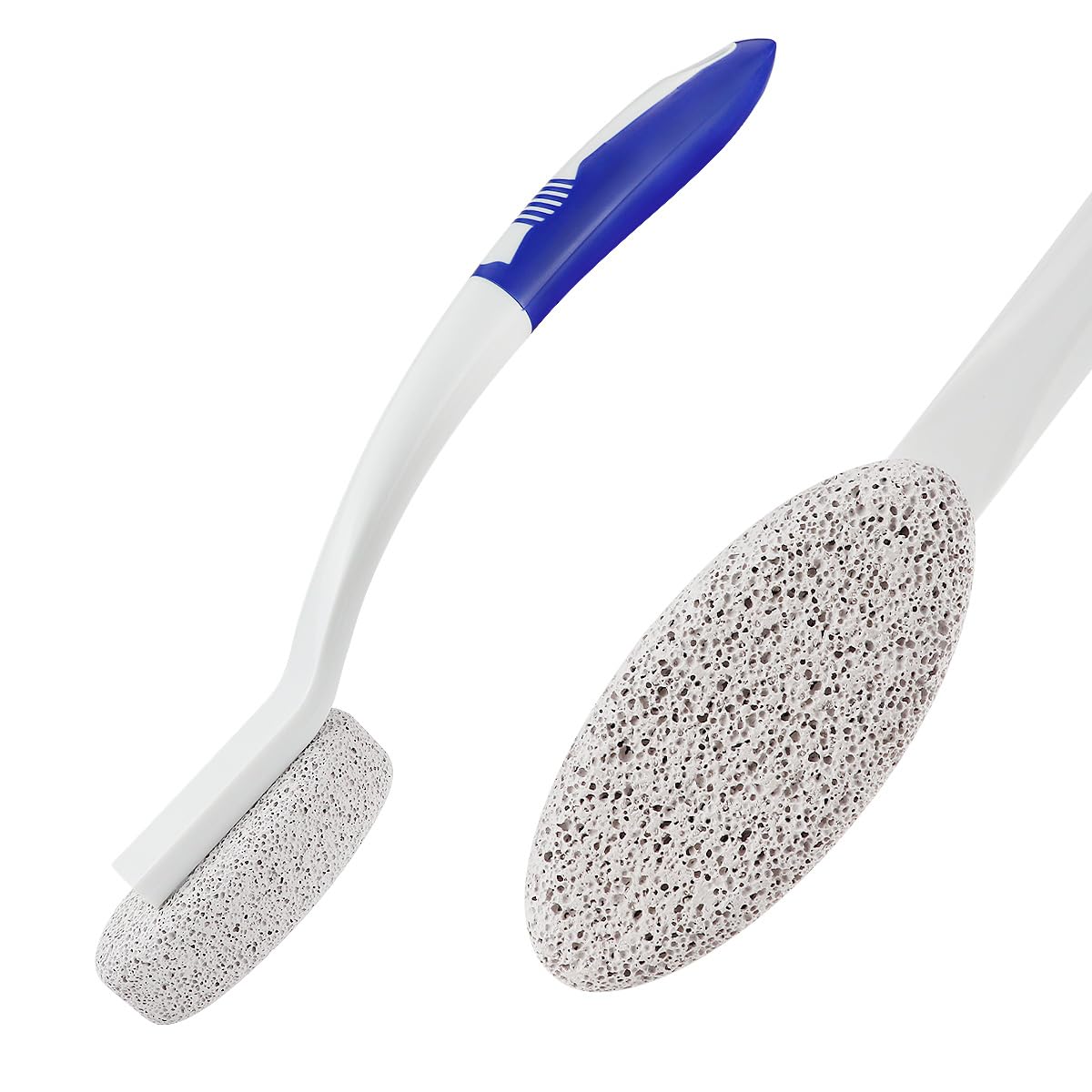 Long Handle Pumice Stone, Exfoliating Dead Skin Remover with 35cm Handle for Easy Foot Care - Suitable for Pedicure, Massage and Scrubbing